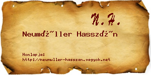 Neumüller Hasszán névjegykártya